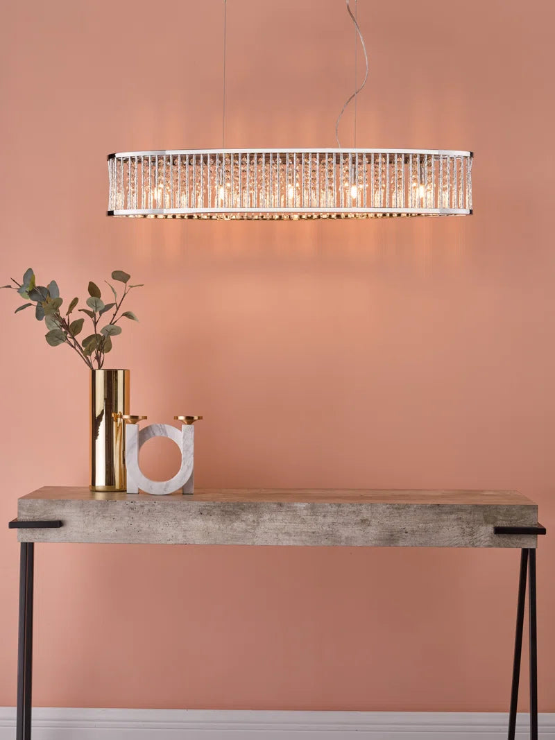 Nantes 5 Light Bar Pendant Polished Chrome Aluminium