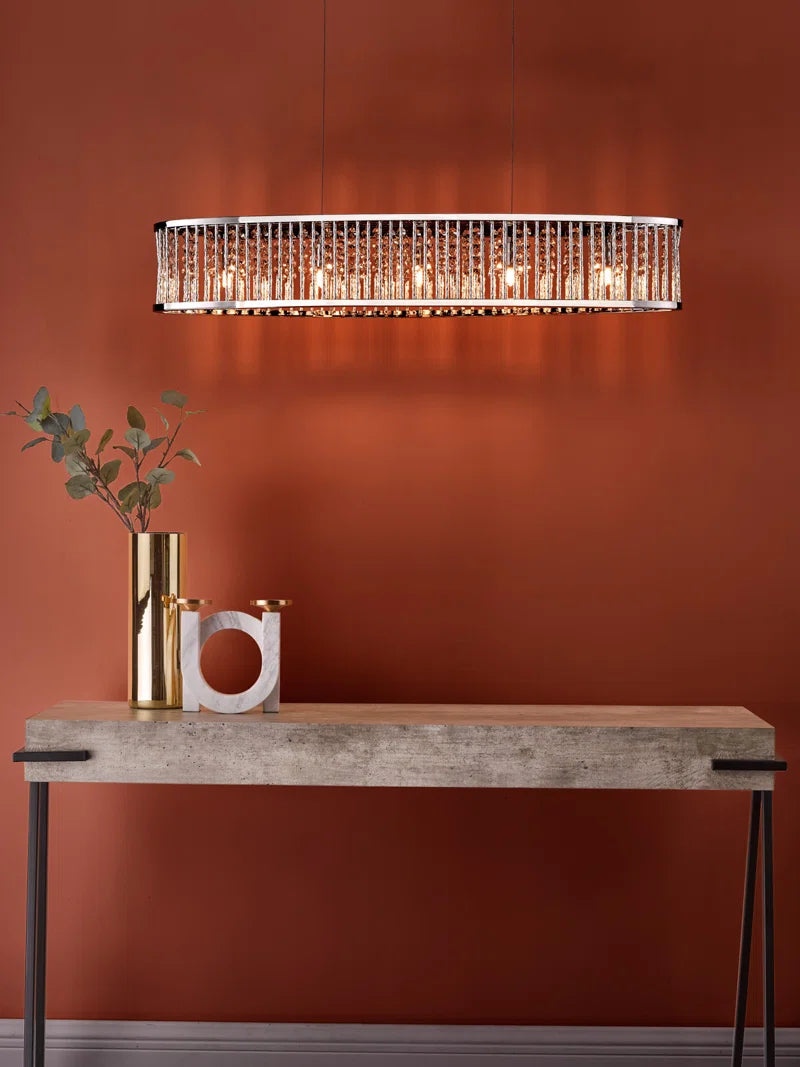Nantes 5 Light Bar Pendant Polished Chrome Aluminium
