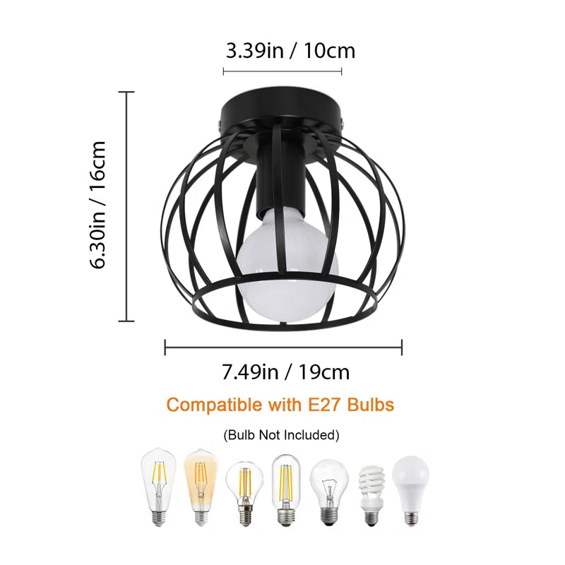 Vintage Semi Flush Mount Ceiling Light Fixture