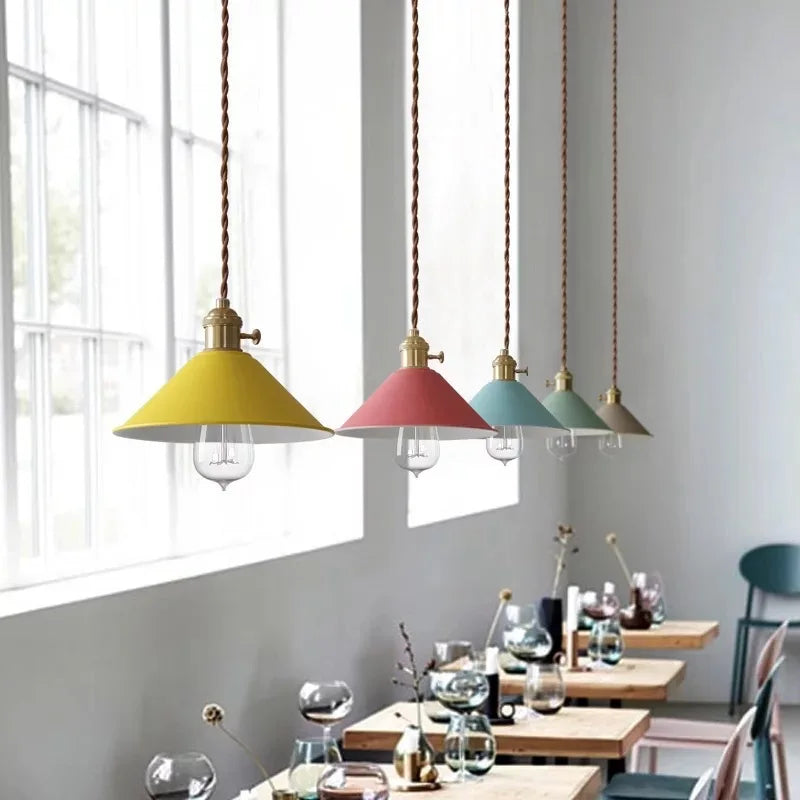 Nordic LED Chandelier Modern Colorful Pendant Ceiling Lamp Christmas Decorations Home Lighting Living Room Study Dinning Bedroom