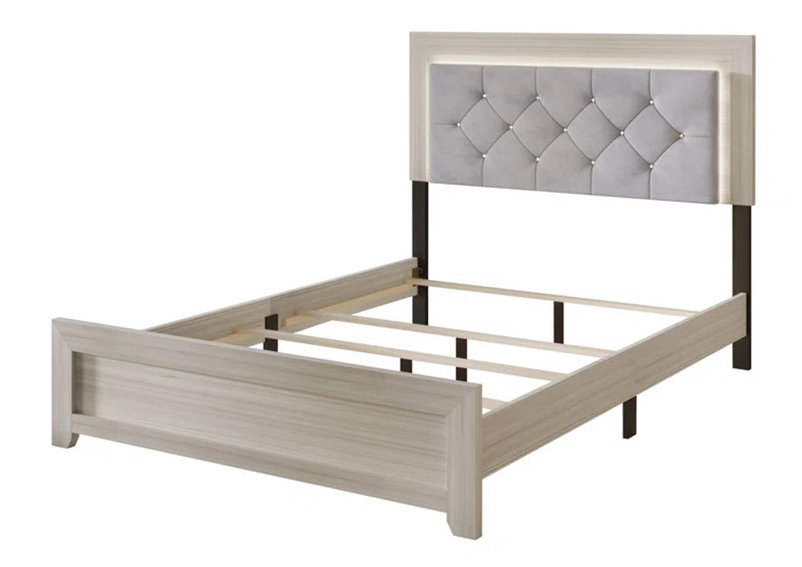 Alandis Upholstered Standard Bed with Headboard Lighting