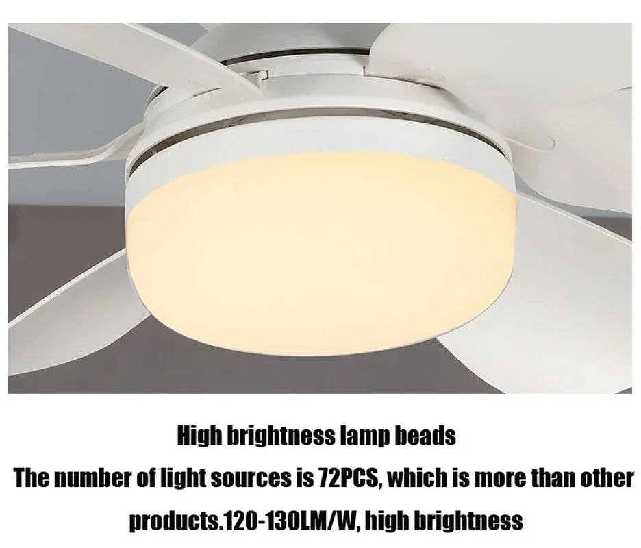 Wood Led Socket Ceiling Fan with Light E27 and Remote Control 3 Colors Dimming Chandelier Fan Silent for Room Home Lighting