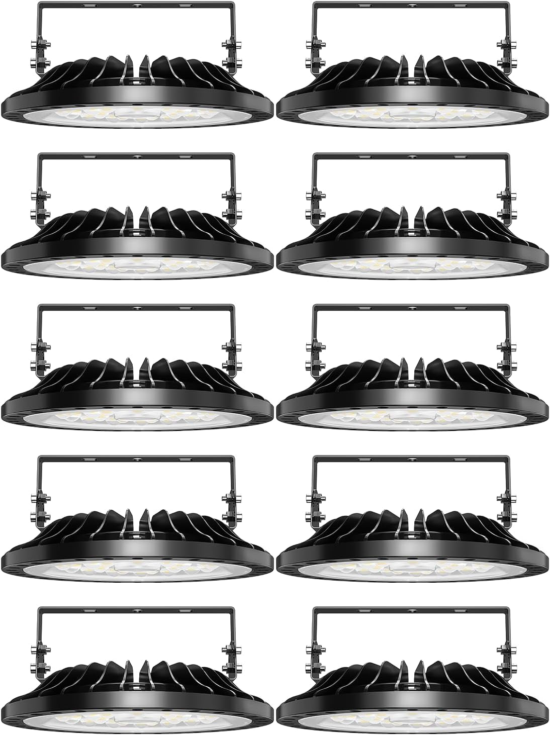 UFO LED High Bay Lights 200W 10 Packs, Super Bright 20000LM, 6500K Daylight, Waterproof, High Bay Lighting for Factory, Warehouse, Workshop