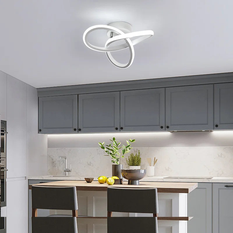 Modern LED Ceiling Light, 20W Modern Spiral Design LED Lamp
