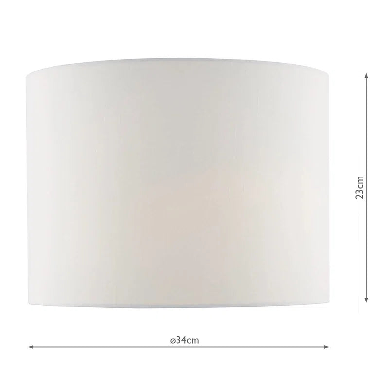 34Cm Silk/Shantung Drum Lamp Shade