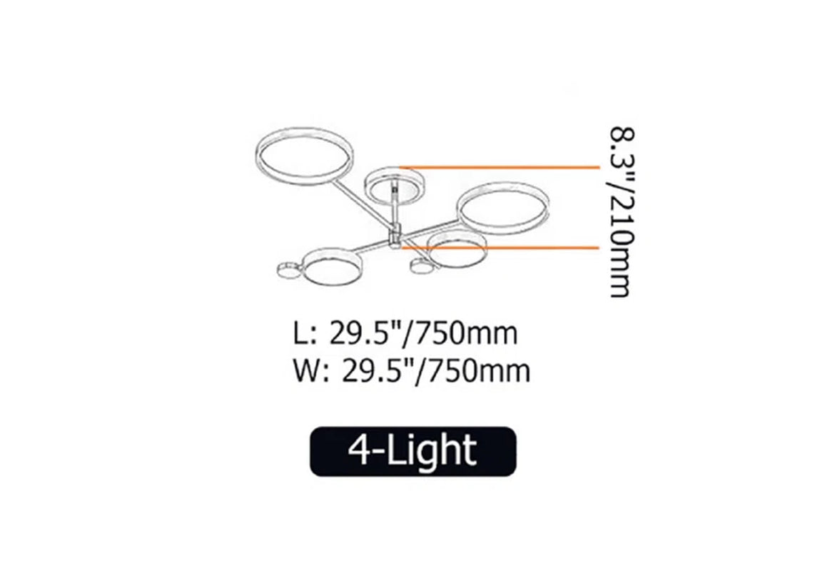 Aloy LED Semi Flush Mount
