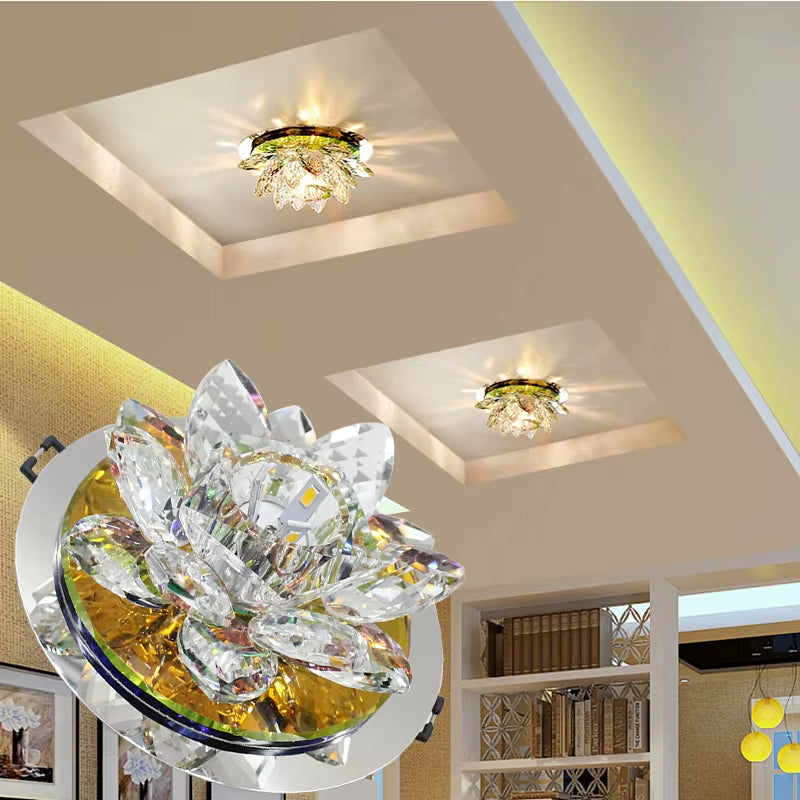 Modern LED Ceiling Lights Home Lighting Led Crystal Ceiling Light Ceiling Lamps for Living Room Lustre Crystal Dimming Lamp