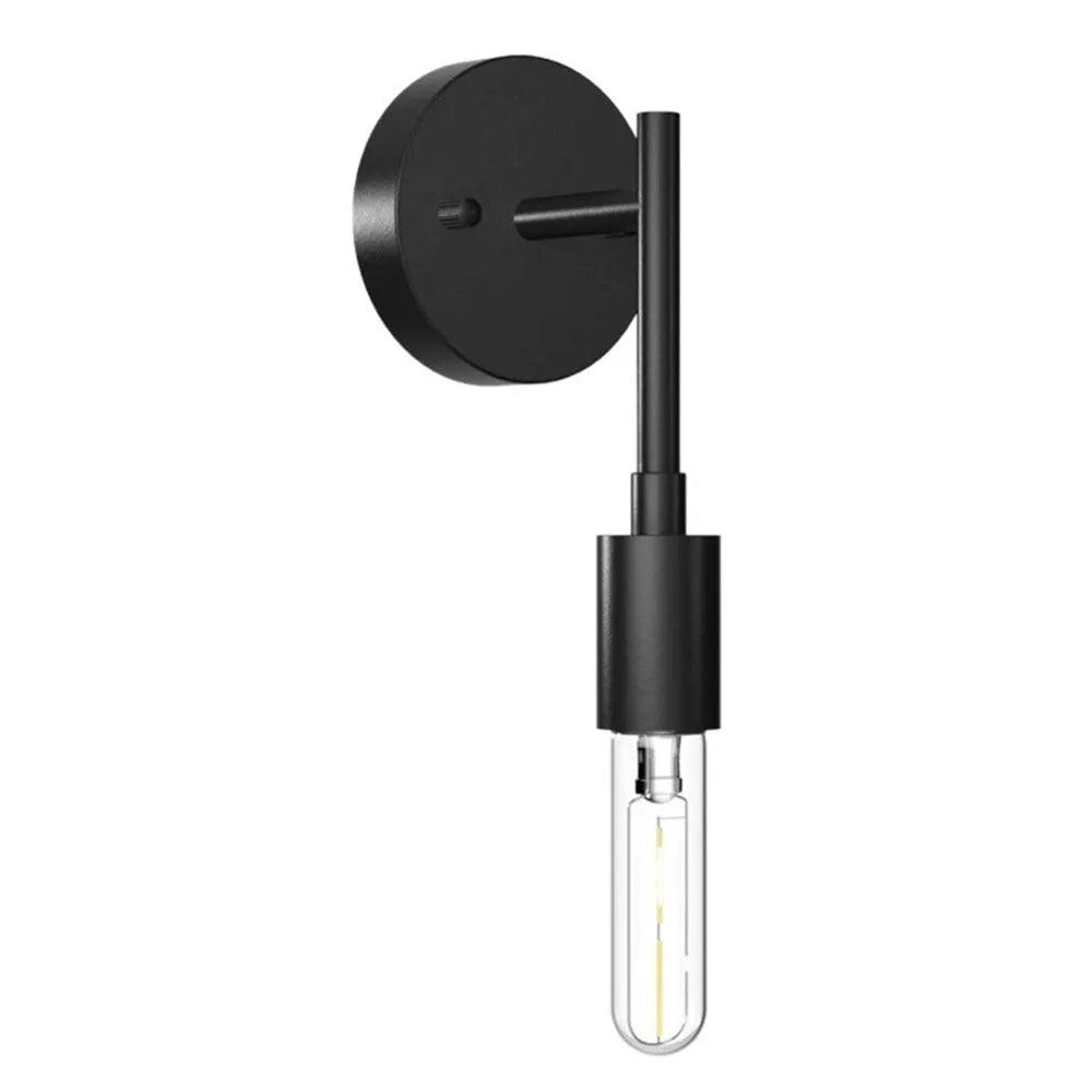 Nordic Wood Wall Lights Bedroom Bedside Lamp Black Creative Modern E27 Wall Lamps Suspension LED Home Lighting Sconce Room Decor
