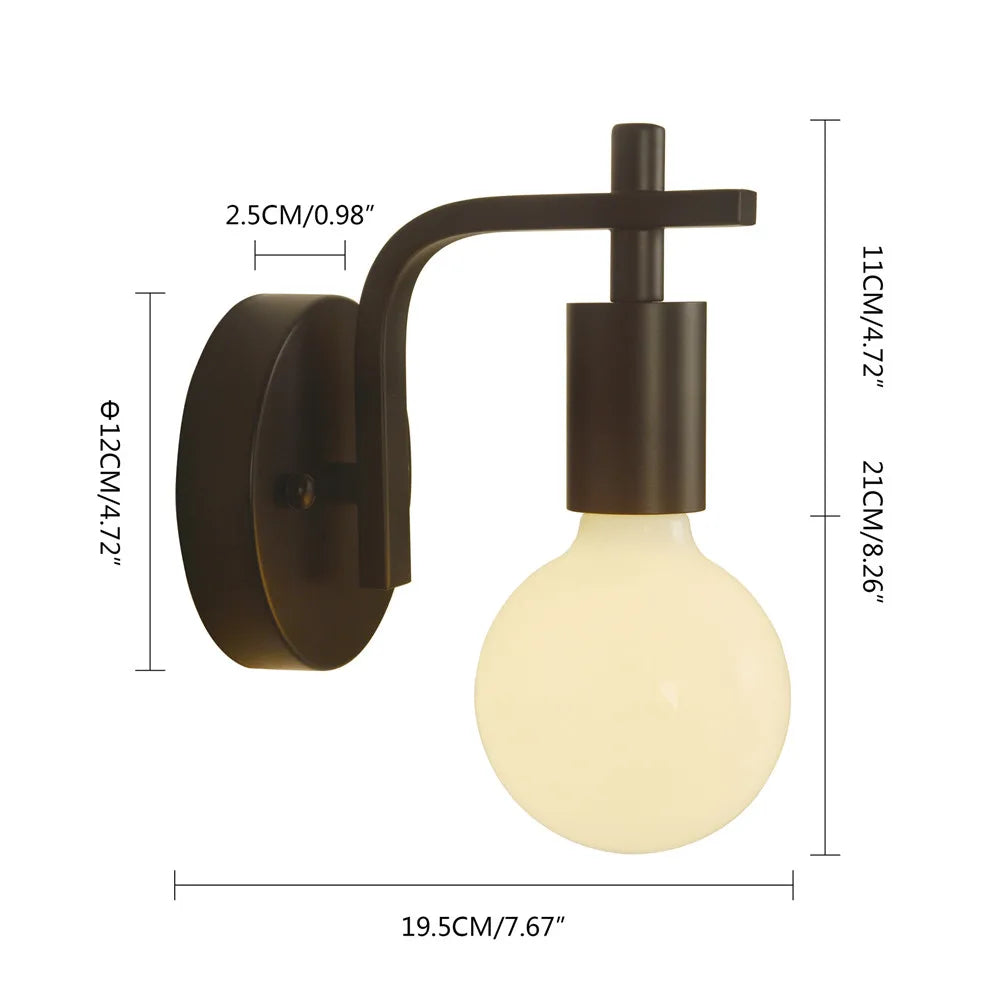 Nordic Wood Wall Lights Bedroom Bedside Lamp Black Creative Modern E27 Wall Lamps Suspension LED Home Lighting Sconce Room Decor