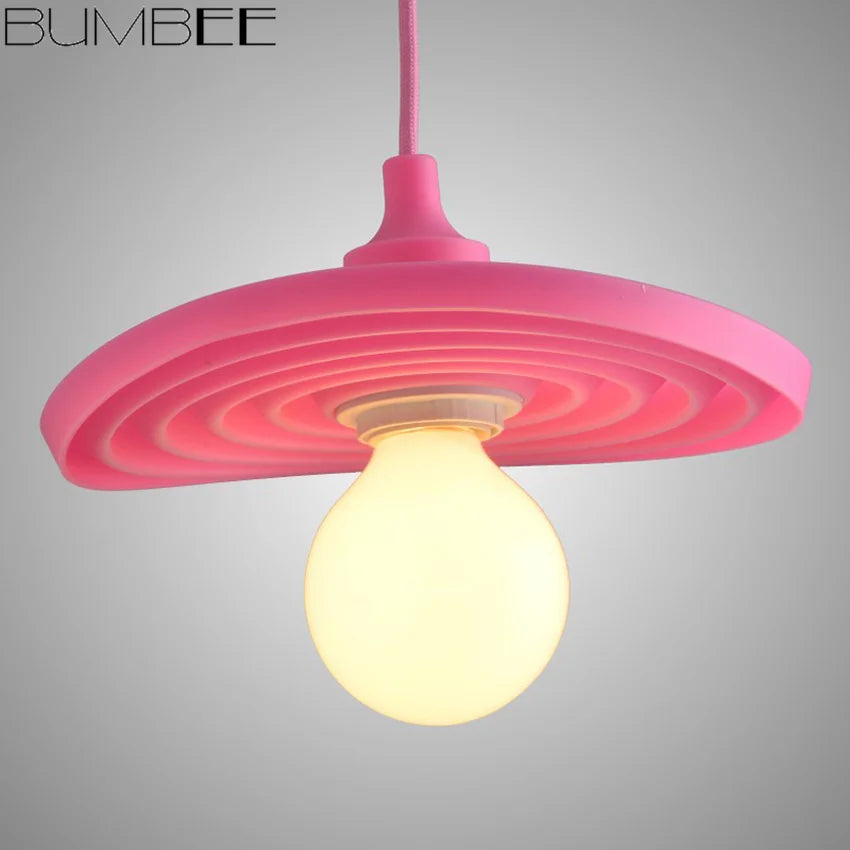 Creative Colorful Silicone Pendant Lights Pendant Lamp E27 Decor Home Lighting for Living Room Bedroom Hanging Lamp Hanglamp