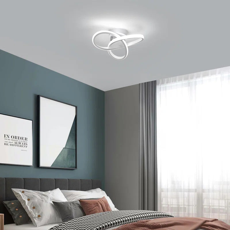 Modern LED Ceiling Light, 20W Modern Spiral Design LED Lamp