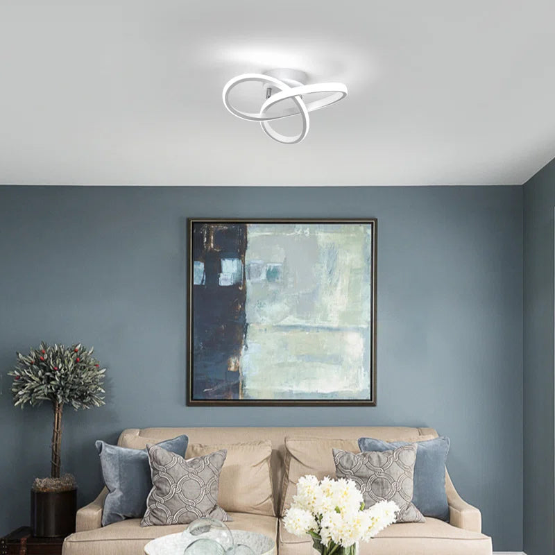 Modern LED Ceiling Light, 20W Modern Spiral Design LED Lamp