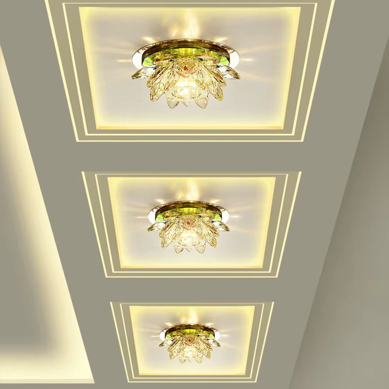 Modern LED Ceiling Lights Home Lighting Led Crystal Ceiling Light Ceiling Lamps for Living Room Lustre Crystal Dimming Lamp