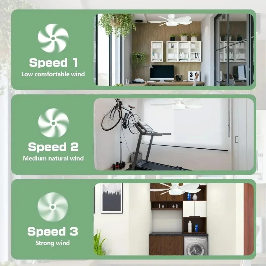Wood Led Socket Ceiling Fan with Light E27 and Remote Control 3 Colors Dimming Chandelier Fan Silent for Room Home Lighting
