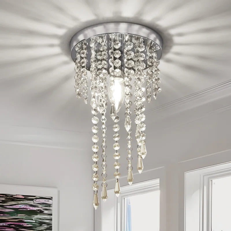 Nowicki 1-Light 20Cm Crystal Flush Mount Ceiling Light