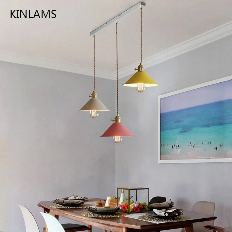 Nordic LED Chandelier Modern Colorful Pendant Ceiling Lamp Christmas Decorations Home Lighting Living Room Study Dinning Bedroom