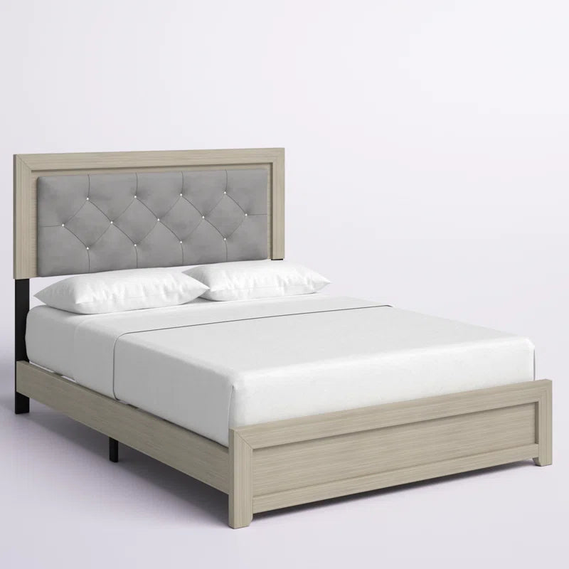 Alandis Upholstered Standard Bed with Headboard Lighting