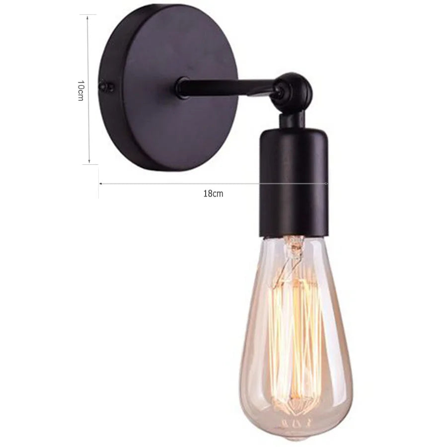 Nordic Wood Wall Lights Bedroom Bedside Lamp Black Creative Modern E27 Wall Lamps Suspension LED Home Lighting Sconce Room Decor