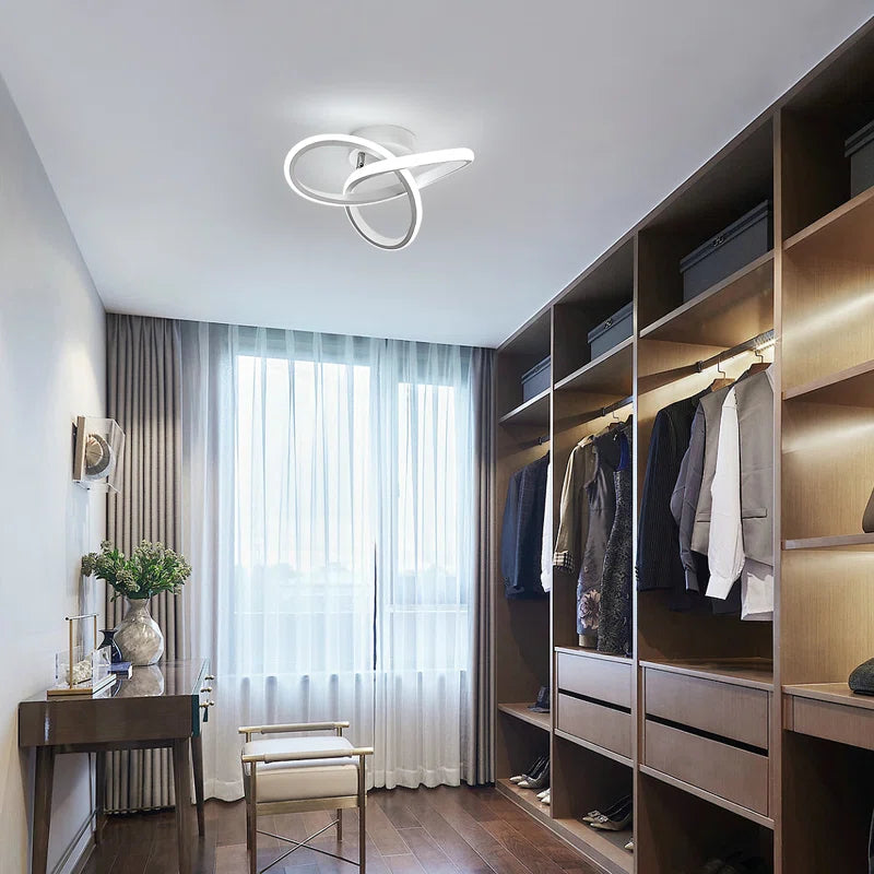 Modern LED Ceiling Light, 20W Modern Spiral Design LED Lamp