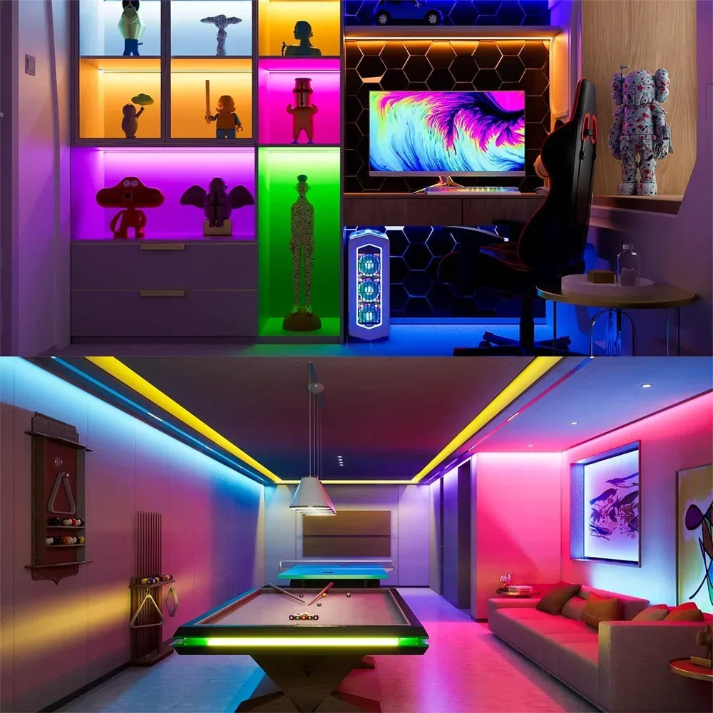 5V COB LED Strip Light 400LED/M Dotless Flexible Cuttabl LED Tape Light COB Flexible LED Tape Lights for Cabinet Home Lighting