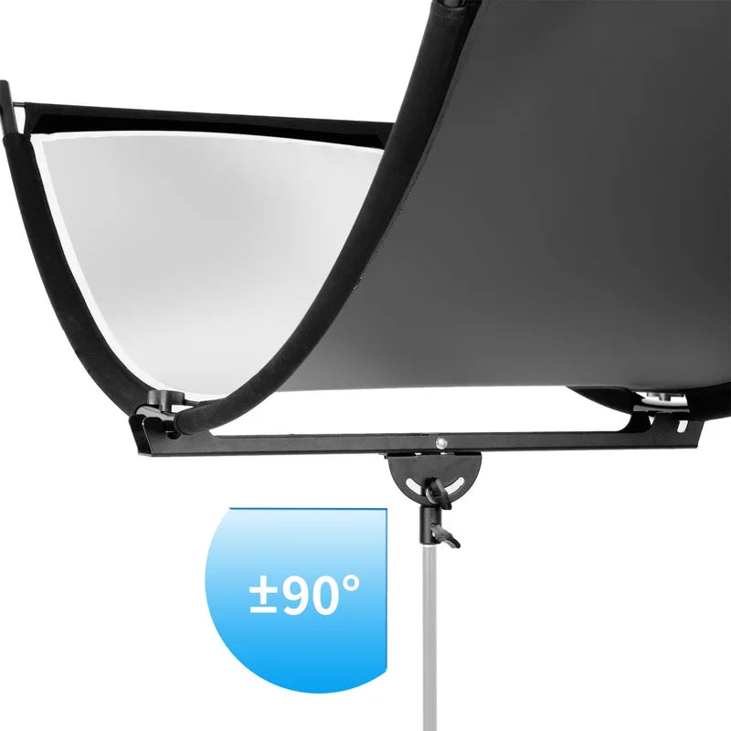 4 in 1 U-Shape Curved Light Reflector Adjustable Lighting Diffuser Kit for Photography Studio Lighting with Carrying Bag