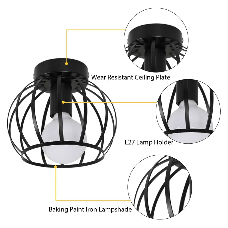 Vintage Semi Flush Mount Ceiling Light Fixture