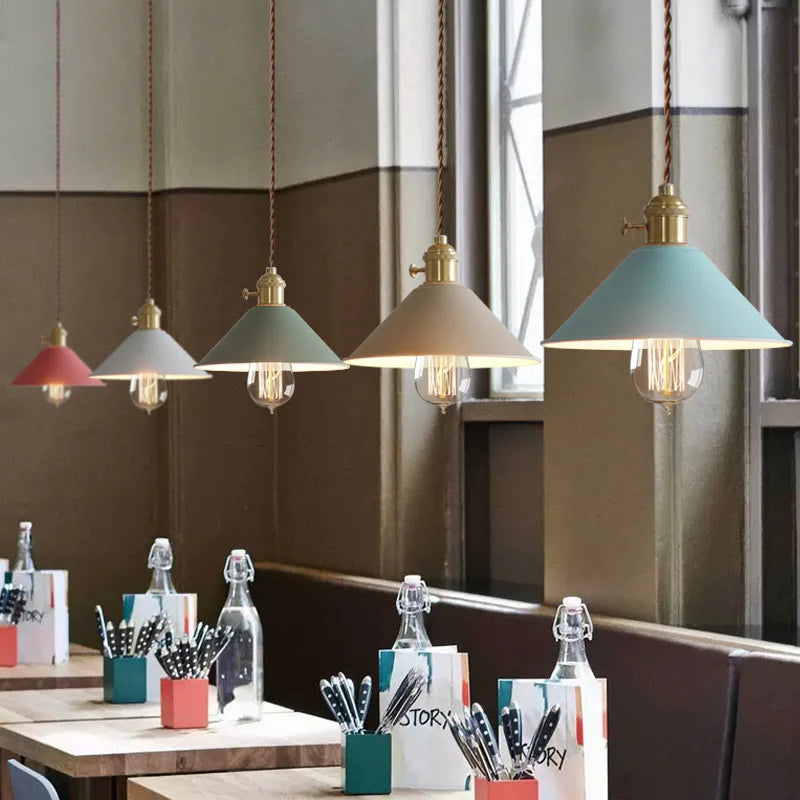 Nordic LED Chandelier Modern Colorful Pendant Ceiling Lamp Christmas Decorations Home Lighting Living Room Study Dinning Bedroom