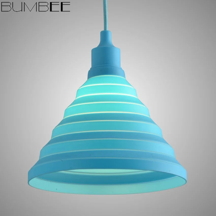 Creative Colorful Silicone Pendant Lights Pendant Lamp E27 Decor Home Lighting for Living Room Bedroom Hanging Lamp Hanglamp