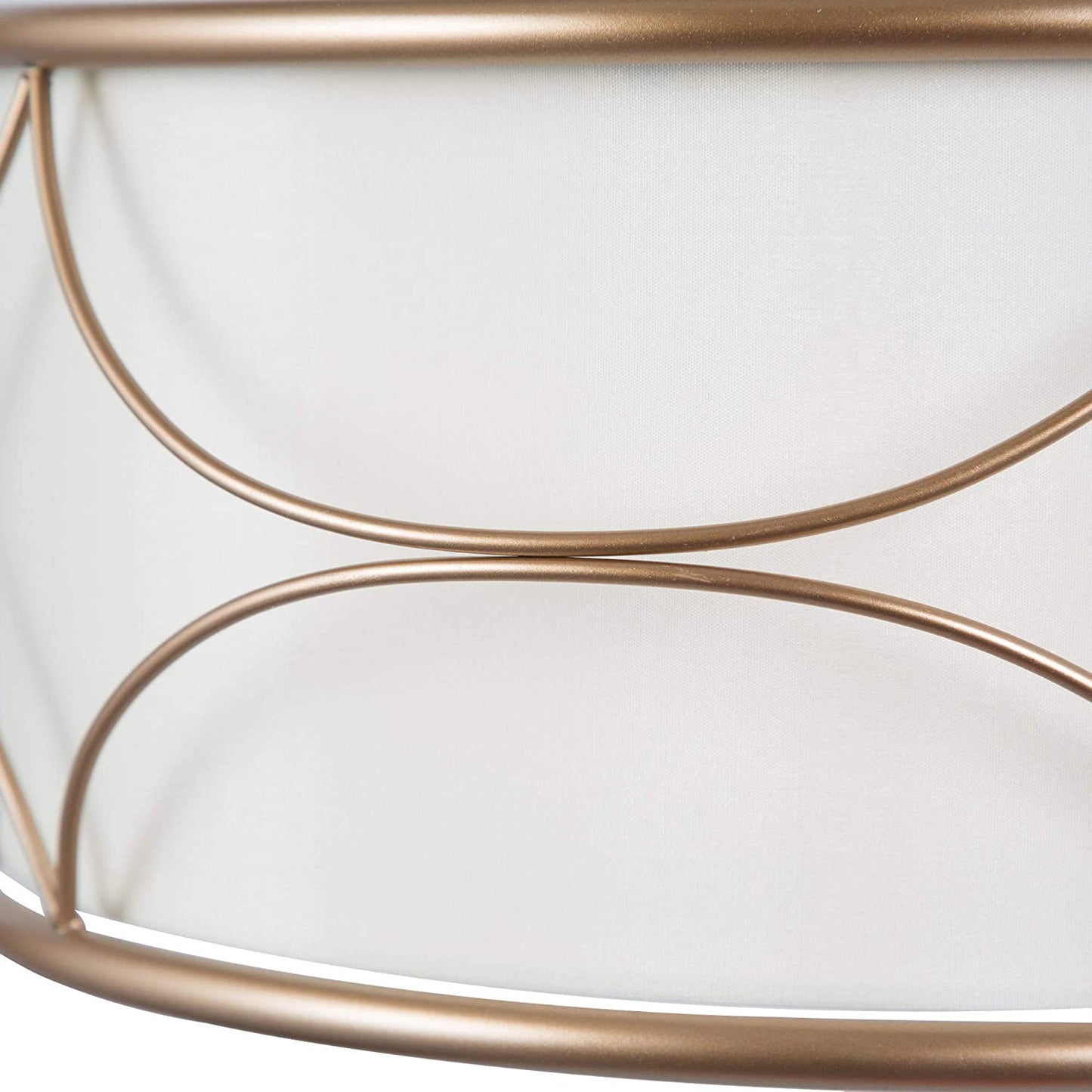 Gold Drum Chandelier, 3-Light Modern Pendant Lighting Fixture for Dining Room, Bedroom, Kitchen, Bathroom, Living Room
