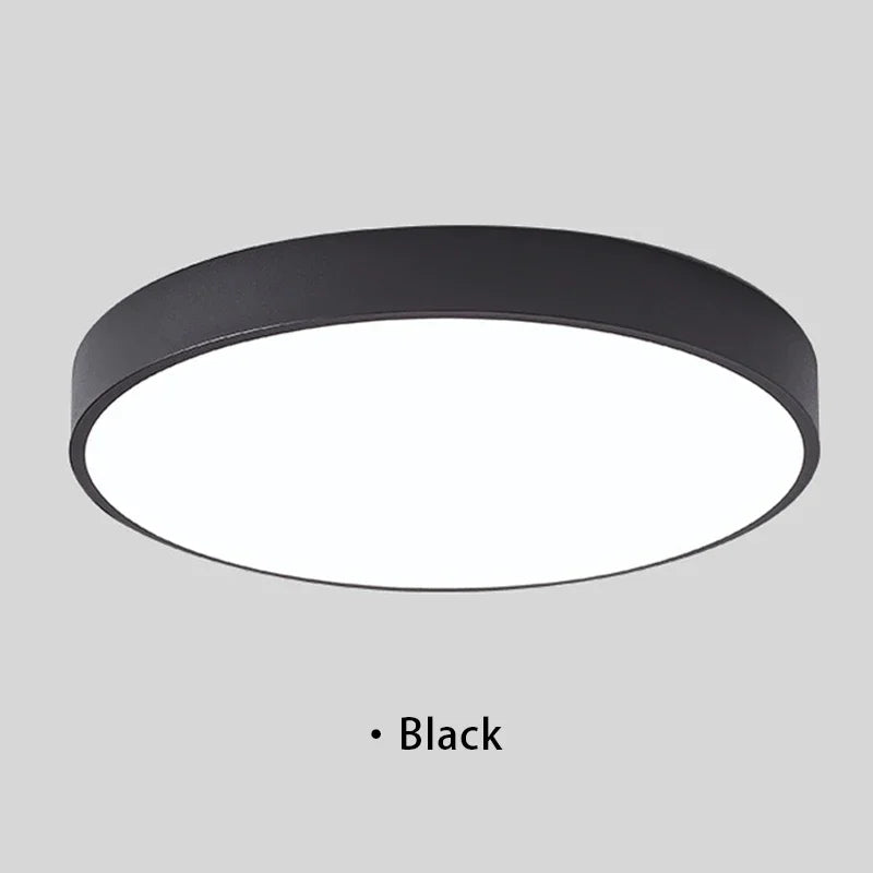 Macaron LED Ceiling Light Modern Simple Circular Wood Grain Ceiling Light Living Room Bedroom Balcony Indoor Decoration Light