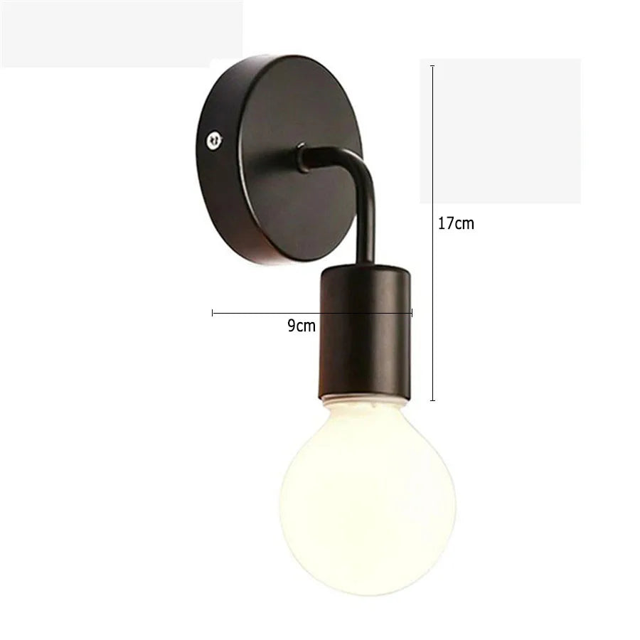 Nordic Wood Wall Lights Bedroom Bedside Lamp Black Creative Modern E27 Wall Lamps Suspension LED Home Lighting Sconce Room Decor