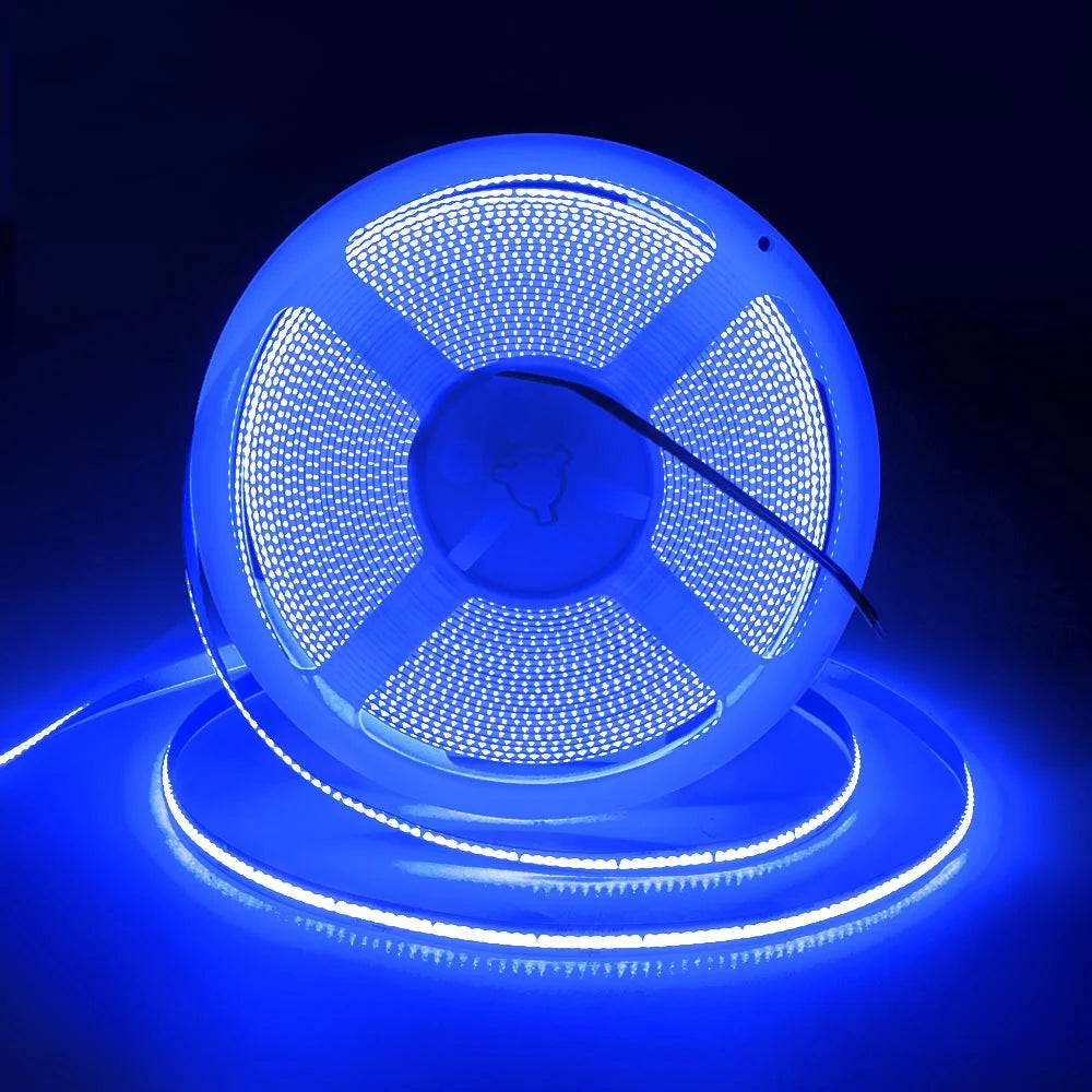 5V COB LED Strip Light 400LED/M Dotless Flexible Cuttabl LED Tape Light COB Flexible LED Tape Lights for Cabinet Home Lighting