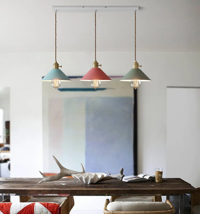 Nordic LED Chandelier Modern Colorful Pendant Ceiling Lamp Christmas Decorations Home Lighting Living Room Study Dinning Bedroom