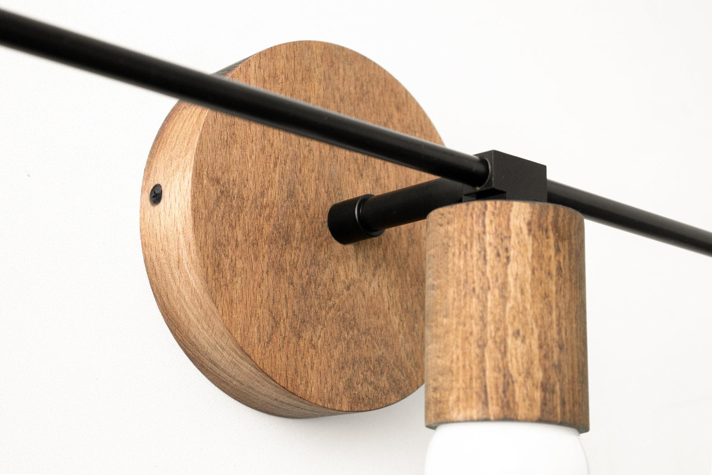 Oak Finish Lamp - Vanity Lighting - Farmhouse Lighting - Rustic Wall Sconce - Multi Light - Model No. 4446