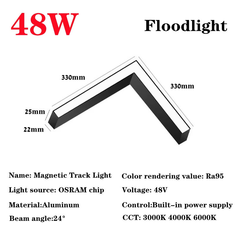 Recessed Magnetic Track Light Design Ceiling Light Magnetic Rail Ceiling System Indoor Track Lighting Spot Rail Spotlight