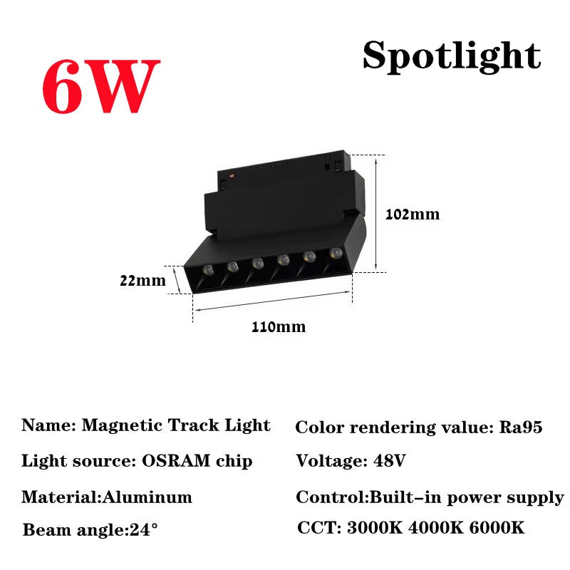 Recessed Magnetic Track Light Design Ceiling Light Magnetic Rail Ceiling System Indoor Track Lighting Spot Rail Spotlight