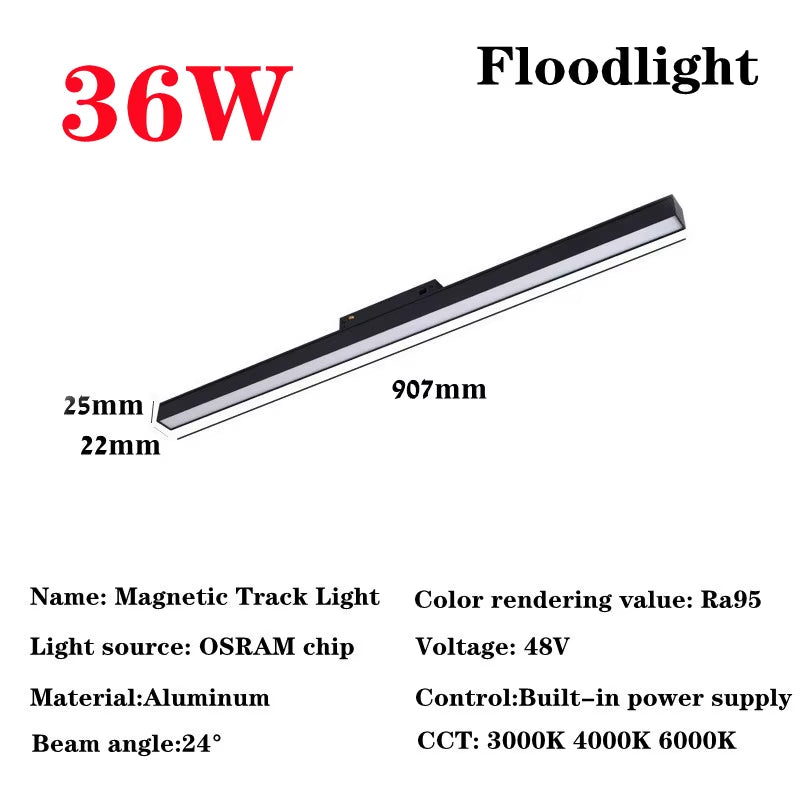 Recessed Magnetic Track Light Design Ceiling Light Magnetic Rail Ceiling System Indoor Track Lighting Spot Rail Spotlight