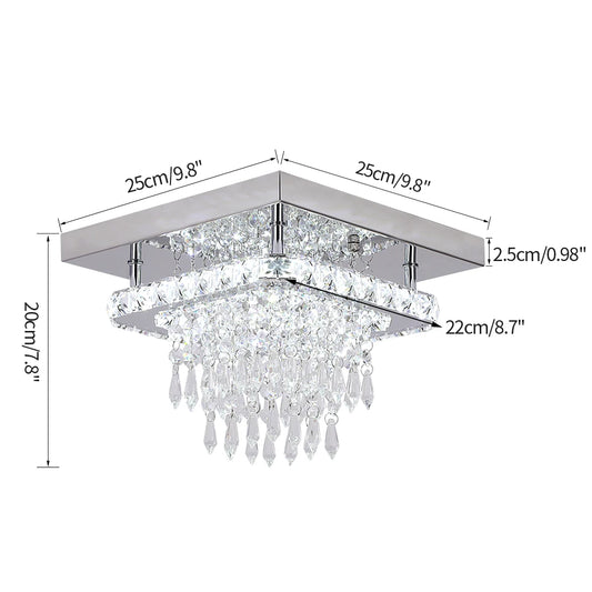 K9 LED Crystal Ceiling Light Living Bedroom Modern Led Stainless Steel Pendant Light Lustres Home Decoration Luxury Ceiling Lamp