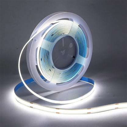 5V COB LED Strip Light 400LED/M Dotless Flexible Cuttabl LED Tape Light COB Flexible LED Tape Lights for Cabinet Home Lighting