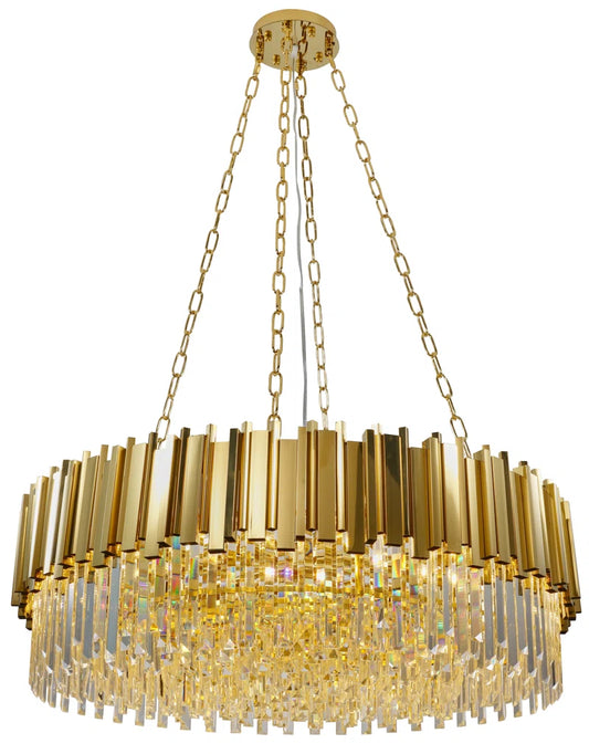 Jinie 1-Modern Crystal Chandelier Ceiling Light Fixture for Living Room and Bedroom