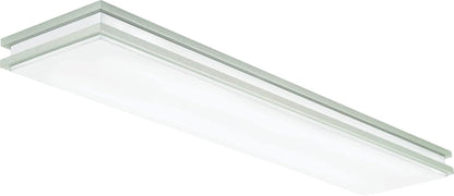 Saturn 4 Foot LED Kitchen Light Fixture, Linear Flush Mount Ceiling Light, 4000K Cool White, 3206 Lumens, 120 Volts, 39 Watts, Damp Listed, Brushed Nickel (FMFL 30840 SATL BN)