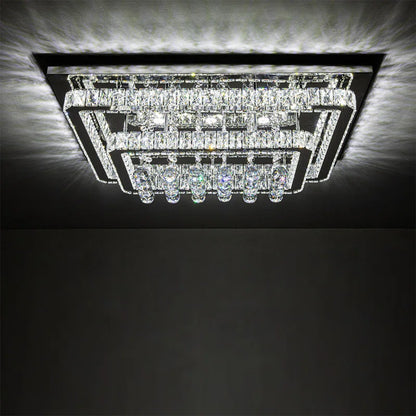 Jaclynn Modern Crystal LED Flush Mount Ceiling Light Fixture