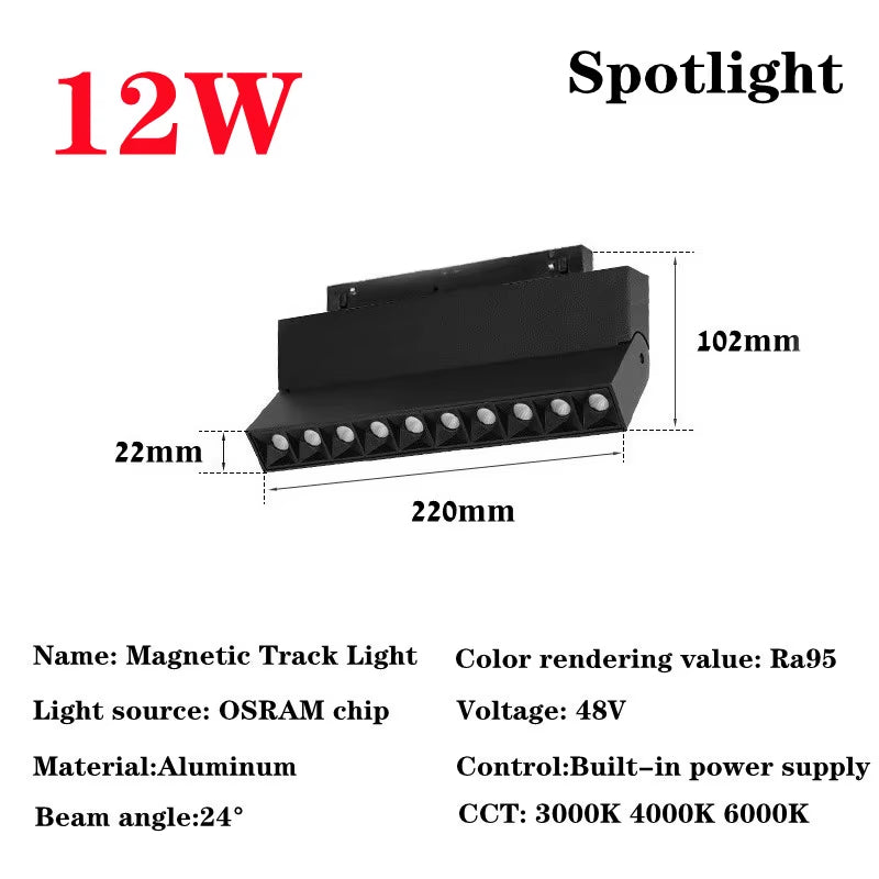 Recessed Magnetic Track Light Design Ceiling Light Magnetic Rail Ceiling System Indoor Track Lighting Spot Rail Spotlight