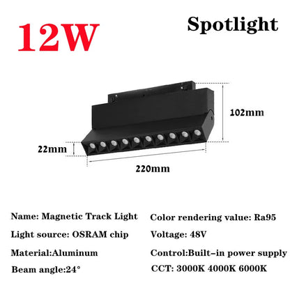 Recessed Magnetic Track Light Design Ceiling Light Magnetic Rail Ceiling System Indoor Track Lighting Spot Rail Spotlight