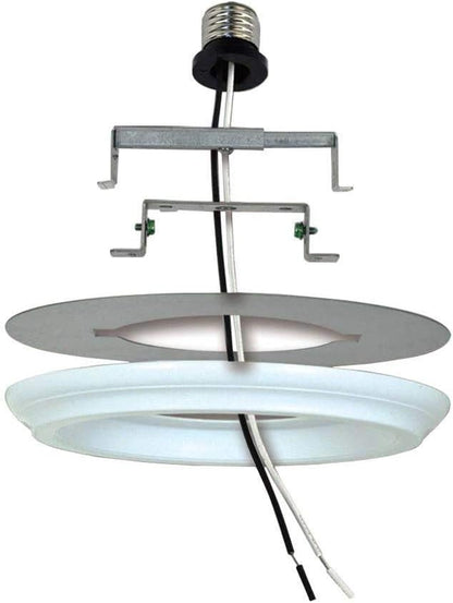Lighting Recessed Can Light Conversion Kit to Pendant, Instant Light Conversion Kit for Light Fixtures in White Finish – 1 Pack