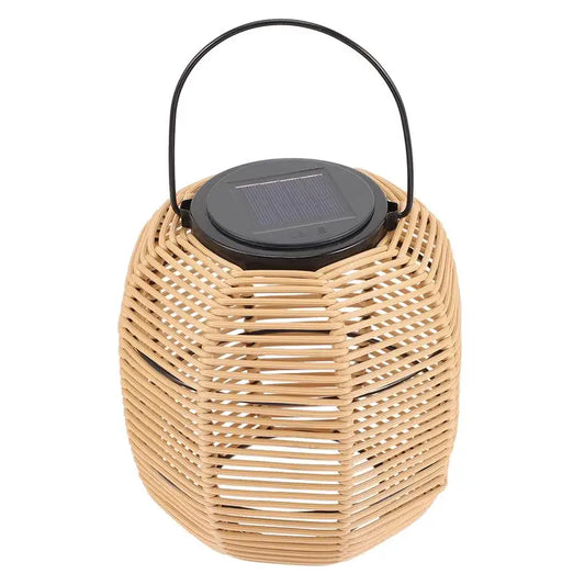 Rattan Woven Solar Garden Lamp Vintage Lantern Outdoor Lighting Yard Lights Solar Lamps Landscape Lighting Garden Decoration