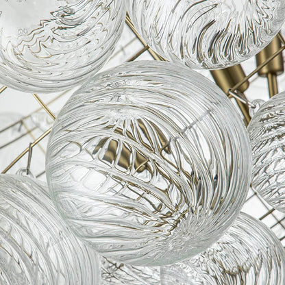 Annachristina 8-Light Twisted Glass Globe Cluster Chandelier Sputnik Ceiling Light