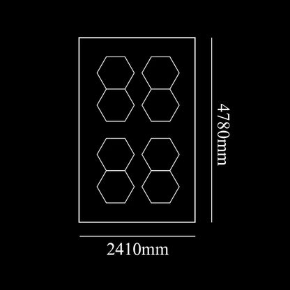 Hexagon LED Lighting Honeycomb Hex Lights for Garage Workshop Lighting Car Detail for Car Wash Beauty Station Office