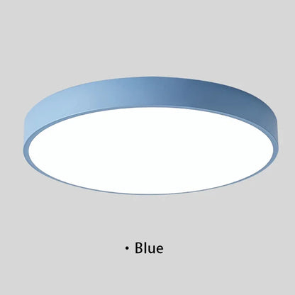 Macaron LED Ceiling Light Modern Simple Circular Wood Grain Ceiling Light Living Room Bedroom Balcony Indoor Decoration Light