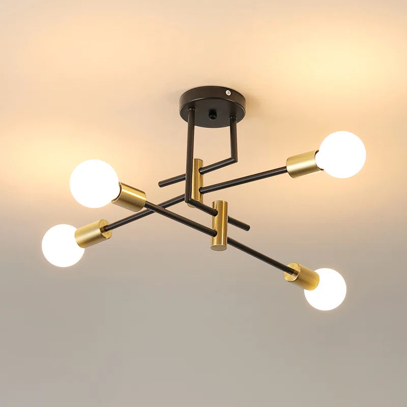Vintage E27 Industrial Sputnik Sphere Ceiling Light